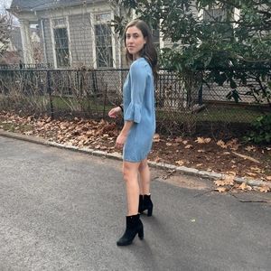 Zara light blue above the knee dress in size small